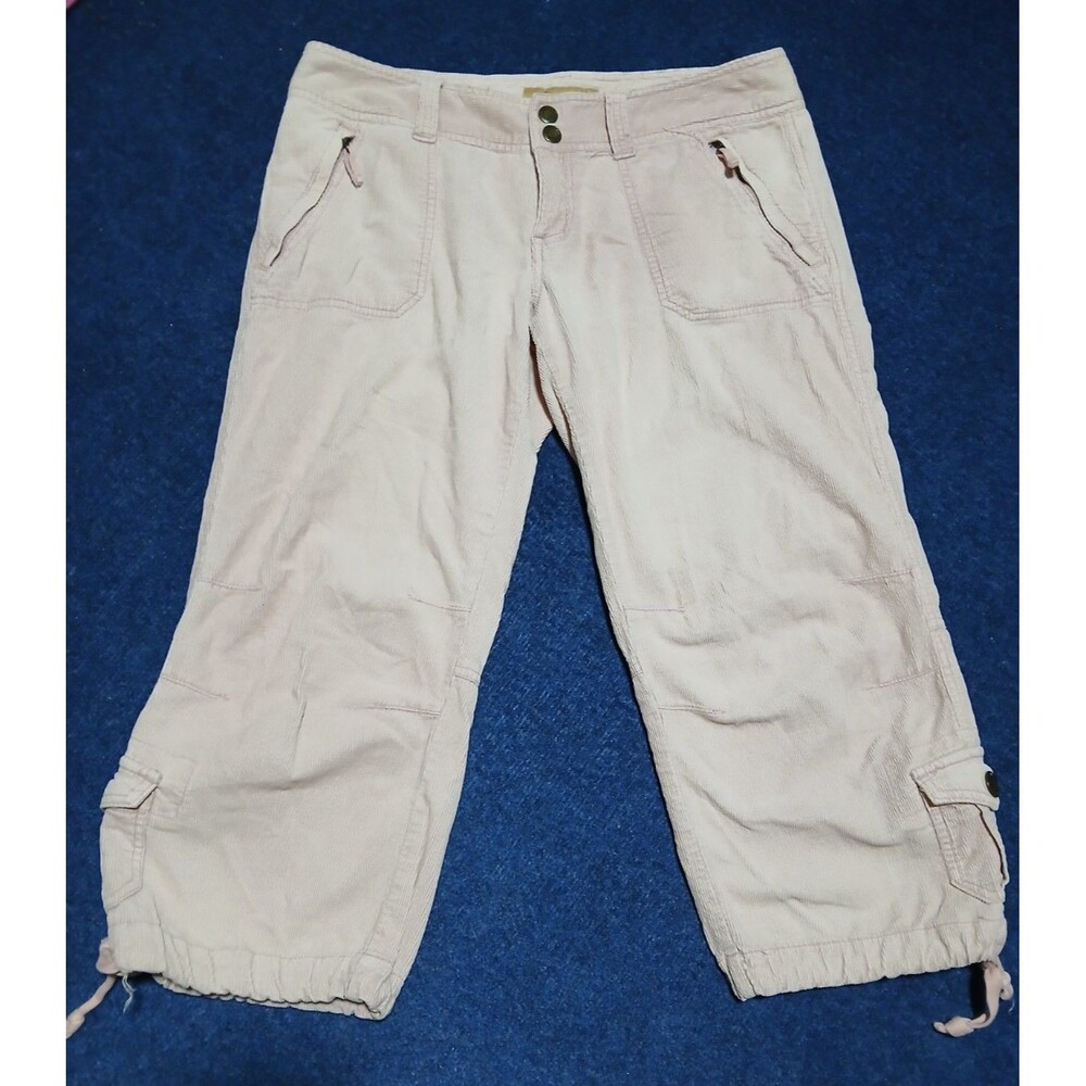 Aeropostale Corduroy Light Pink Capri Pants Zipper Pockets 9/10